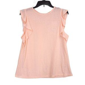 A New Day Ruffle T Shirt Women Top Short Sleeve S